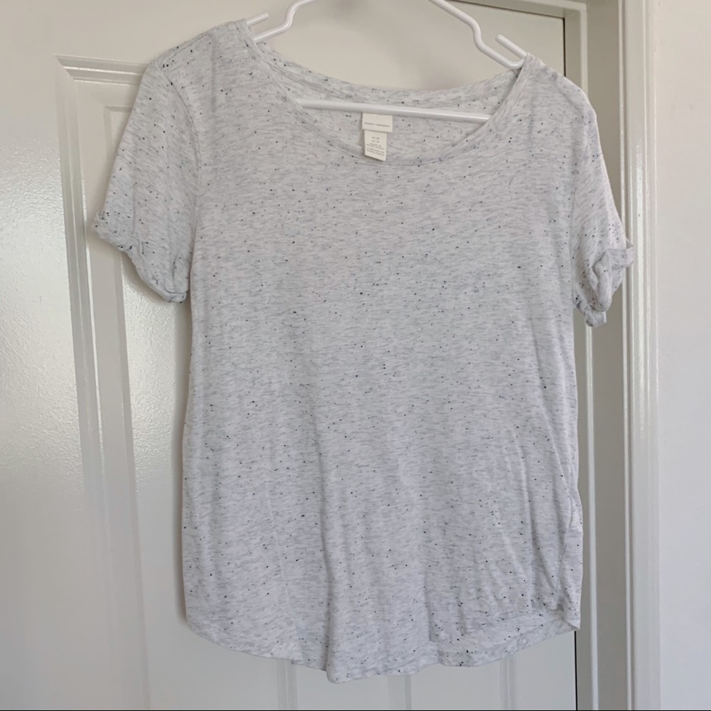 H&M Basics Speckled White T Shirt